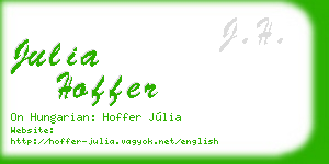 julia hoffer business card
